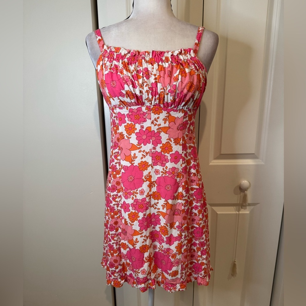 Free People Soft Pink Sundress with Subtle Orange Accent